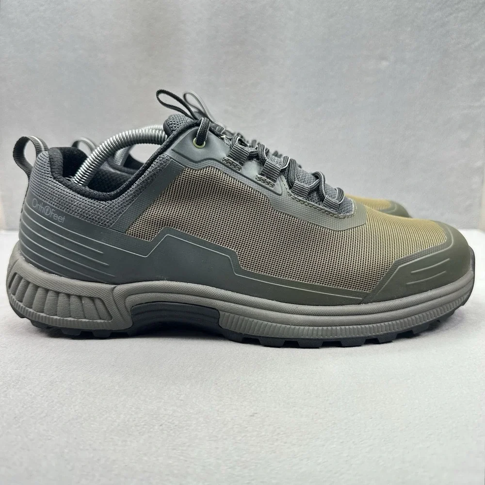 OrthoFeet Cascade 648 Mens Size 10.5 (D) Hiking Shoes Olive Water Resistant